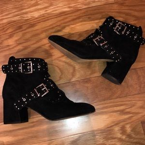 Suede Studded Booties.
